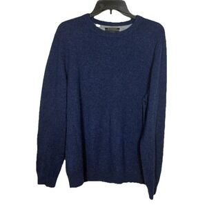 Nordstrom Men's 100% Cashmere Crewneck Sweater Blue Size L Pullover